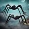 Halloween Outdoor Decorations Hairy Black Spider, Scary Giant Spider Fake Large Spider Hairy Spider Props for Halloween Yard Decorations Party Decor (Black)